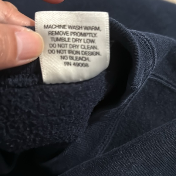 Syracuse University M.J. Soffe Crew Sweatshirt Navy Orange Spellout Midweight-XL - Picture 10 of 10